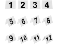 Marcadores Numéricos Acrílicos Reutilizables, Blancos, En Forma De V, De Doble Cara, Para Juegos, Paquete De 12 Unidades