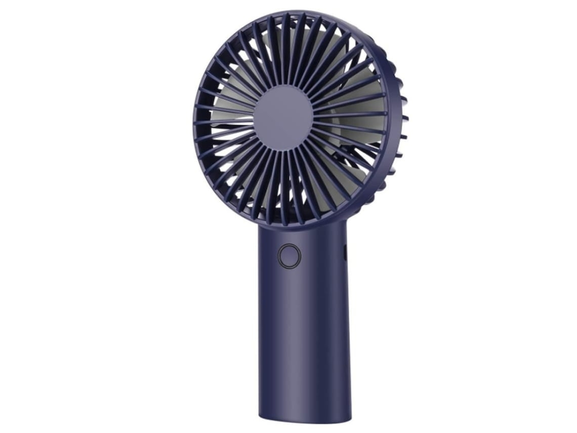 Ventilador de mano personal recargable con batería de 4000 mAh, 6-15 horas de autonomía, color azul Gusshious
