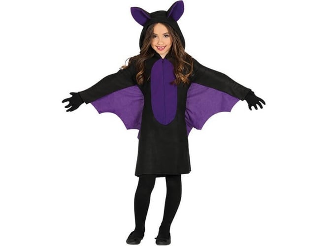Disfraz de Niña DISFRAZZES Murciélago Morado (Talla: 10 a 12 años)