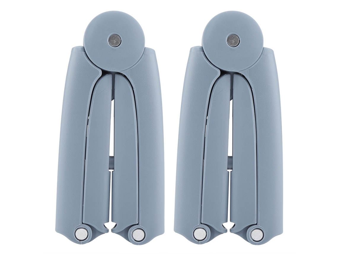 MEOIRUERY Percha Doblez Multifunción Mini Portátil para Viaje Secadero (2 Piezas Gris Azulado)