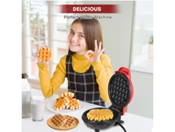 Mini Parrilla Eléctrica Multifuncional Antiadherente Para Hacer Gofres, Sándwiches Y Huevos, Para Uso En Interiores Y Exteriores.