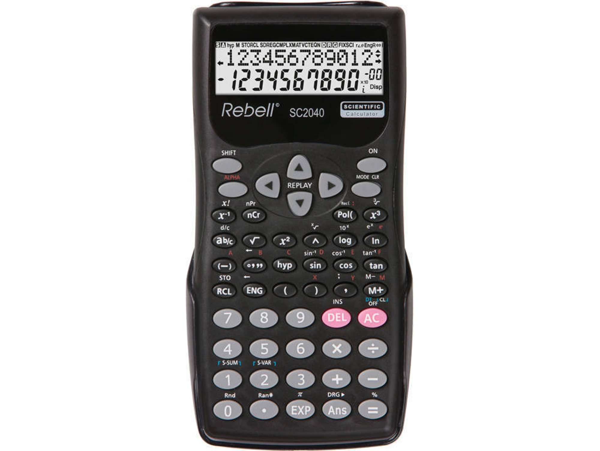 Calculadora Científica REBELL SC2040 Negro (12 dígitos)