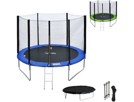 Cama Elástica HAPPY GARDEN Adelaide Azul y Verde (305x76x256 cm)