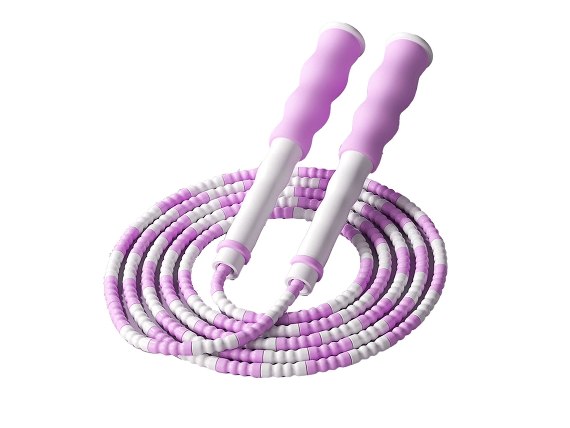 Cuerda De Saltar De Bambú Ajustable Para Estudiantes, Estilo Fitness, Color Morado, 2,8 M