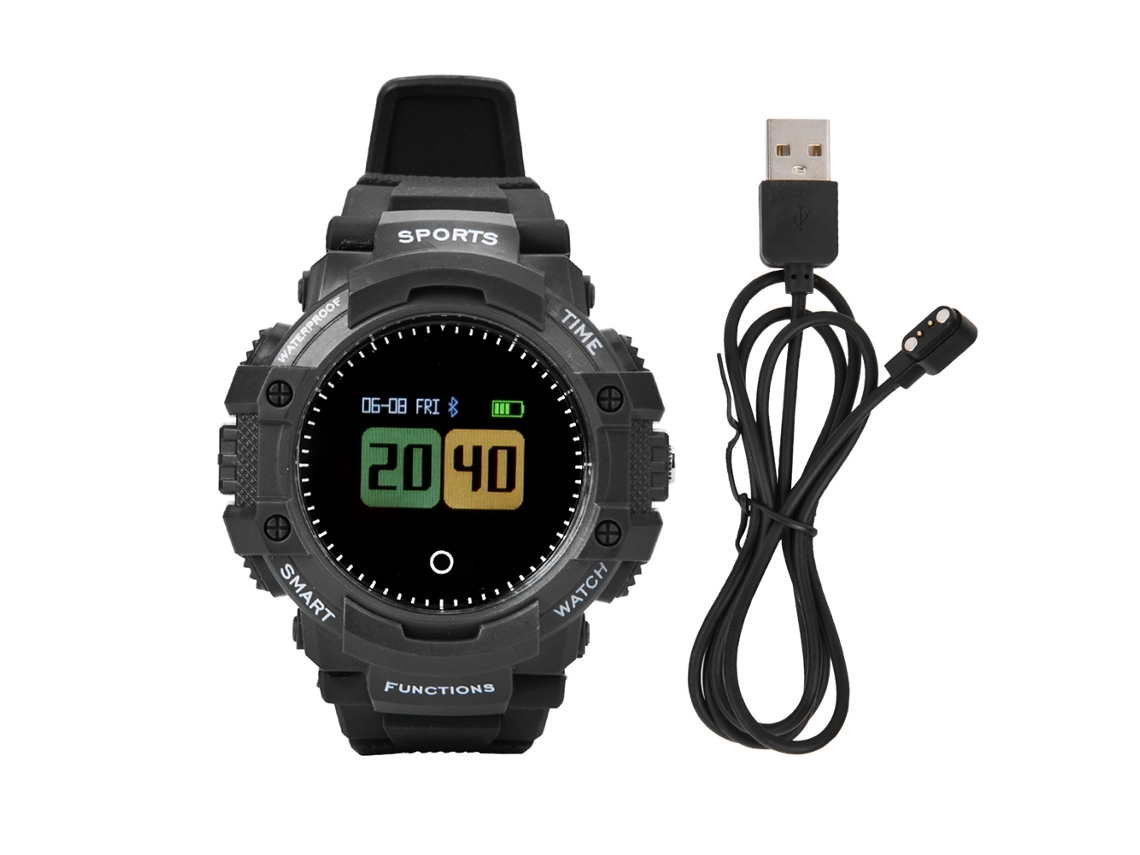 Mi Reloj Inteligente F9 8266 Con Monitor De Frecuencia Cardíaca Bluetooth, Material Abs, Color Negro