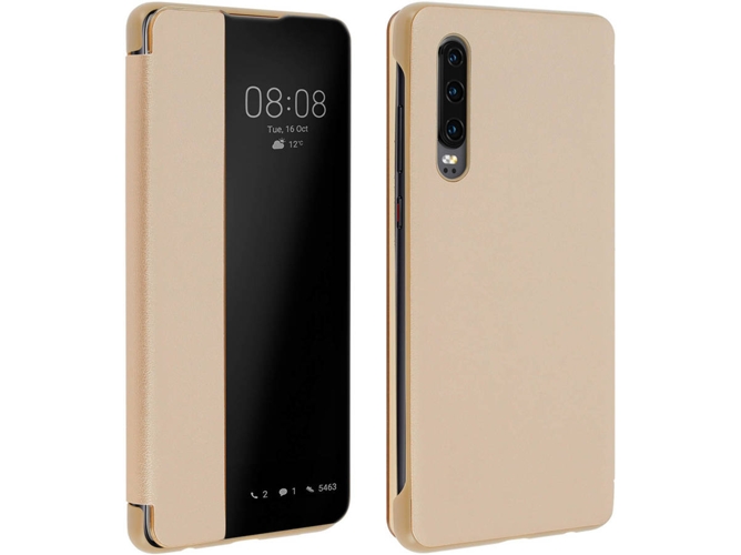 Funda Huawei P30 AVIZAR Window Dorado