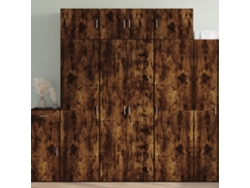 Aparador Alto Madera De Ingeniería Roble Ahumado 70x42,5x185 Cm