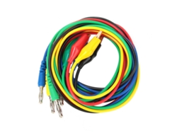 Adaptador De Cable De Prueba: Conector Banana De 4 Mm A Pinza De Cocodrilo, Sonda De 10 Mm.