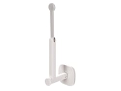 Percha de pared individual, ganchos sin taladro, blanca, expandible, organizador resistente, versátil, para cocina y baño