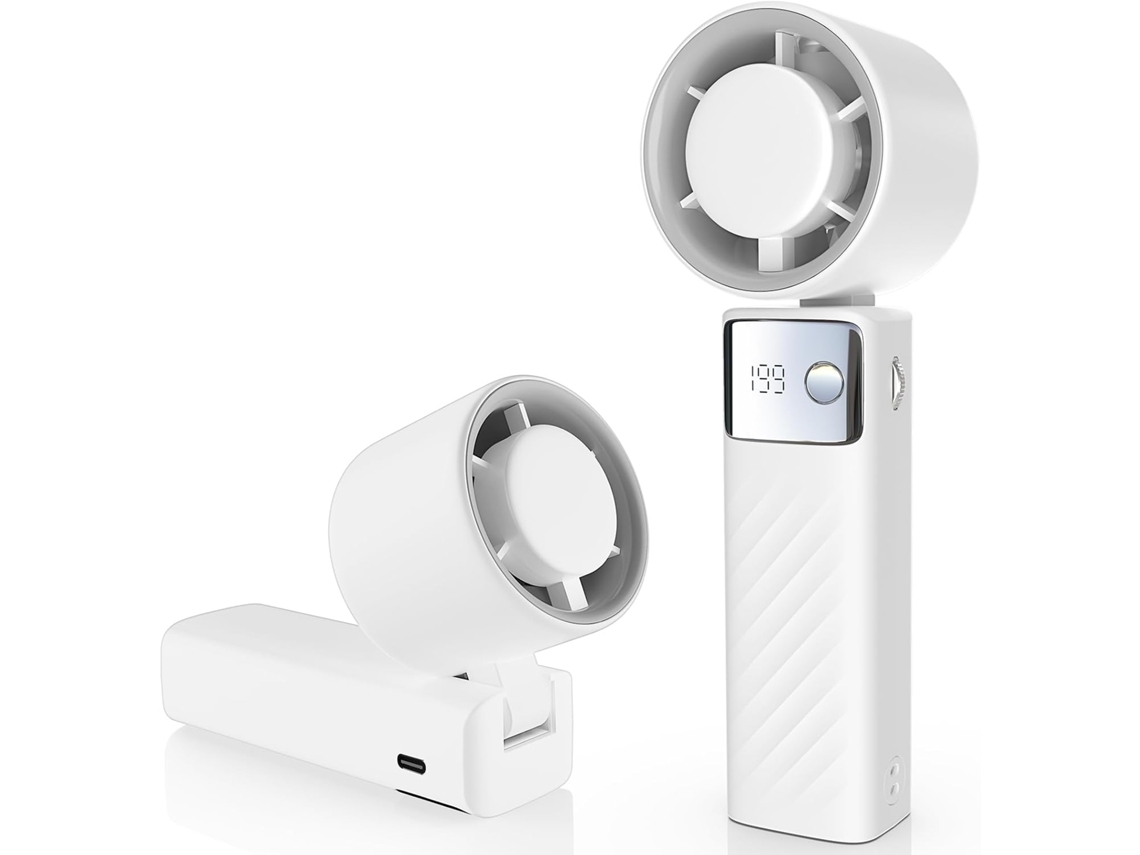 Ventilador Turbo De 105.000 Rpm, 199 Niveles De Velocidad, Pantalla Led (blanca)