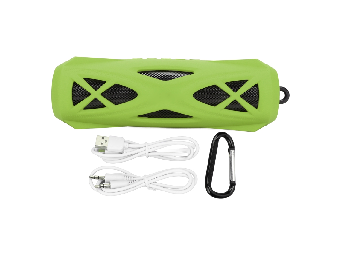 Caixa De Som Bluetooth Portátil À Prova D'água Com Som Surround 360° E Microfone Para Exterior Verde