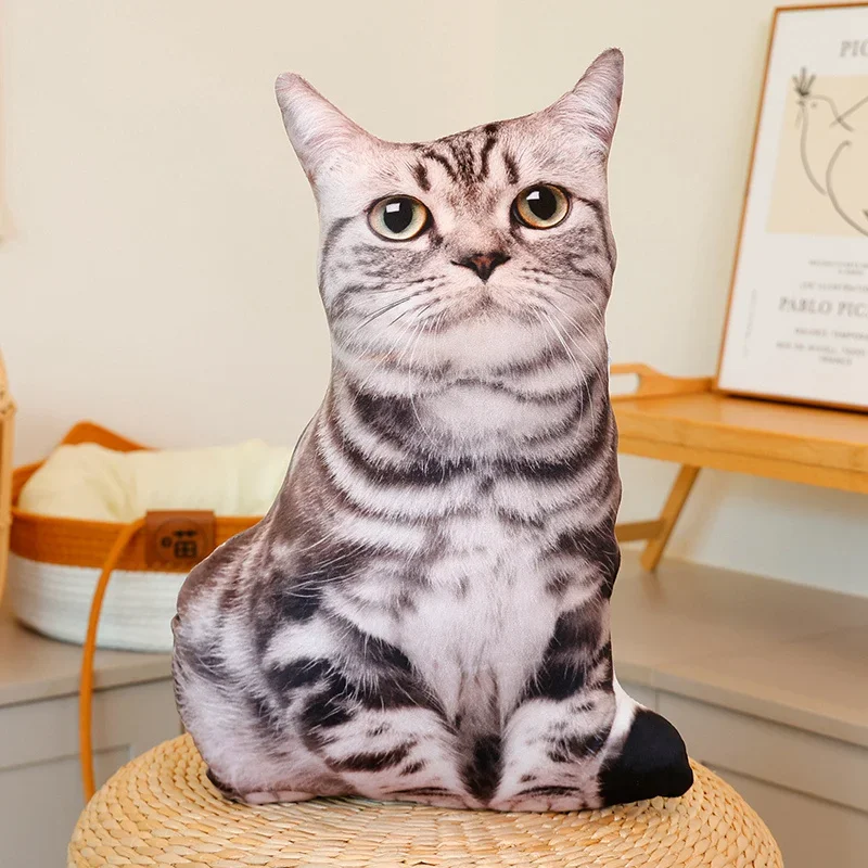 (estilo 11 48cm) Juguete De Peluche Realista De Gato En 3d Con Relleno Suave