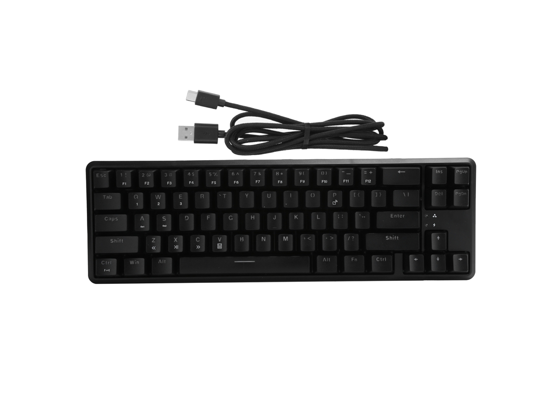 Teclado Mecánico Para Juegos Ajazz K680t Negro Con Retroiluminación, Bluetooth De 2 Modos Y Con Cable, 68 Teclas.
