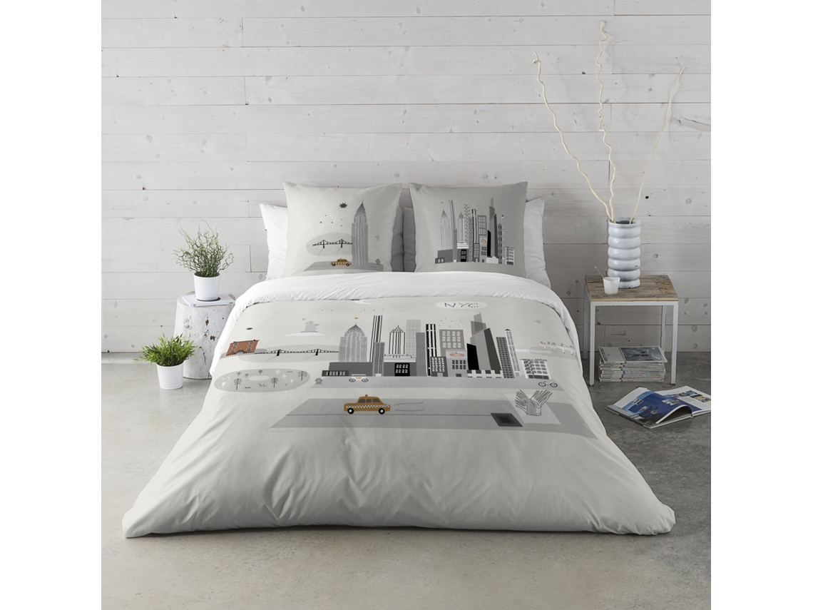HACIENDO EL INDIO - Funda Nórdica Estampada cama 90 - Algodón Extrasuave - Incluye 1 o 2 Fundas de Almohada - NYC