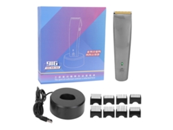 2026-cortadora De Cabelo Elétrico Sem Fio De Aço Inoxidável Profissional Kit De Corte E Barbear Para Homens Prata