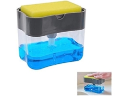Dispensador De Jabón 2 En 1 Con Soporte Para Esponja, Organizador Para Fregadero De Cocina