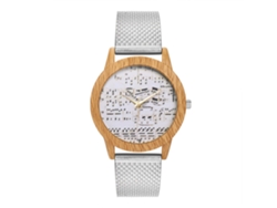 Reloj De Pulsera Analógico De Cuarzo Con Correa De Malla Plata Para Mujer Y Hombre Casual Zhoulianfa