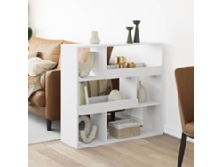 Biombo Divisor | Biombo Separador | Separador De Ambientes Madera Ingeniería Blanco 100x33x94,5 Cm