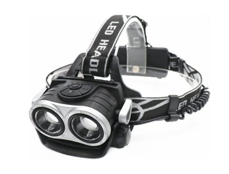 Linterna frontal recargable, lámpara frontal LED brillante para exteriores Chronos Lantern-0120, foco y foco de 1000 lúmenes (negro) YIZHOOD