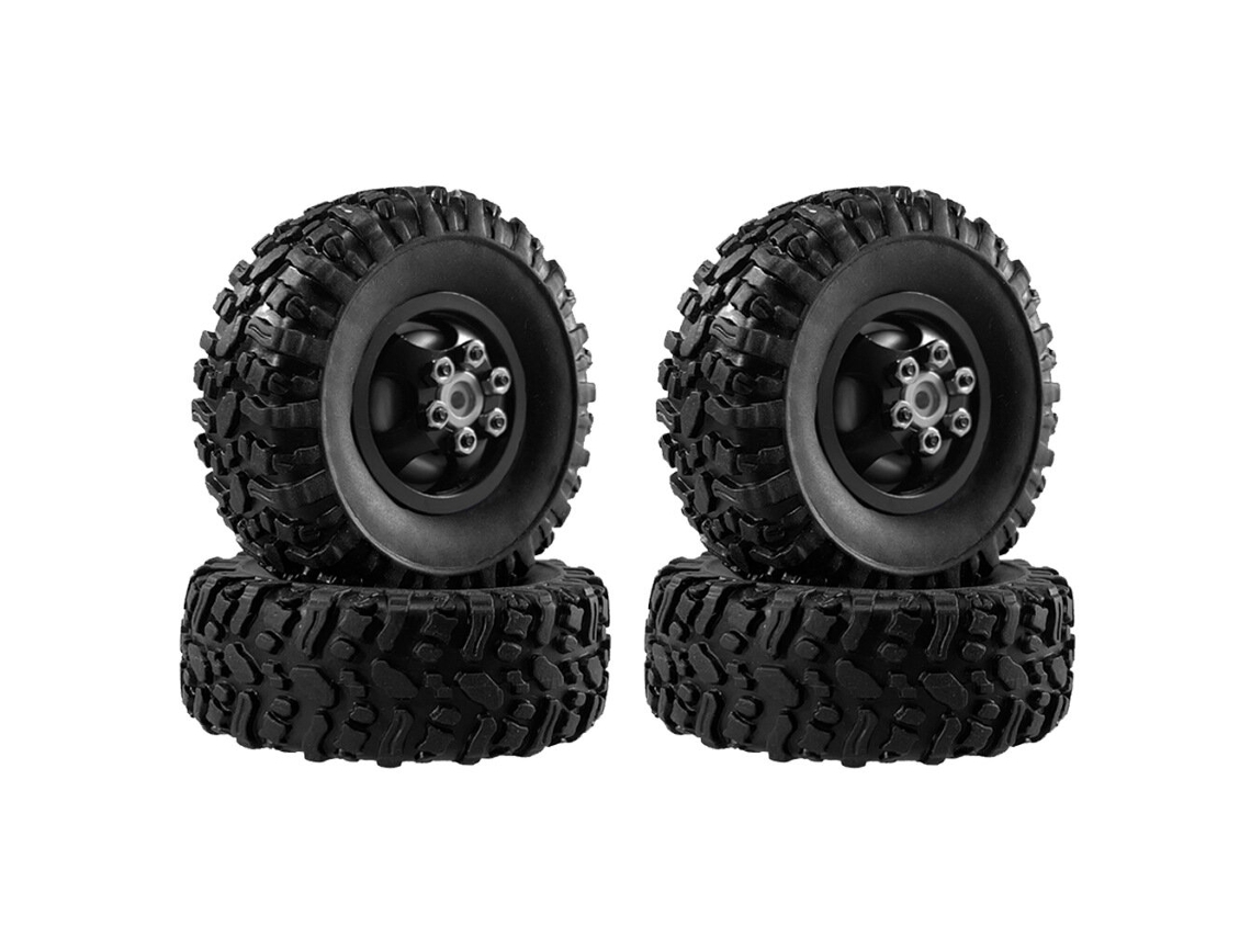 Llantas Metálicas Mejoradas Silver4pcs Para Toyota Land Cruiser Mn82 Lc79 Mn78 Wpl D90 D91 D96 99s 1/12, Modelos De Vehículos Rc, Repuestos