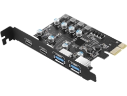 Tarjeta de expansión PCIe metálica SFUSHOS de 4 puertos USB 3.0 para ordenador de sobremesa