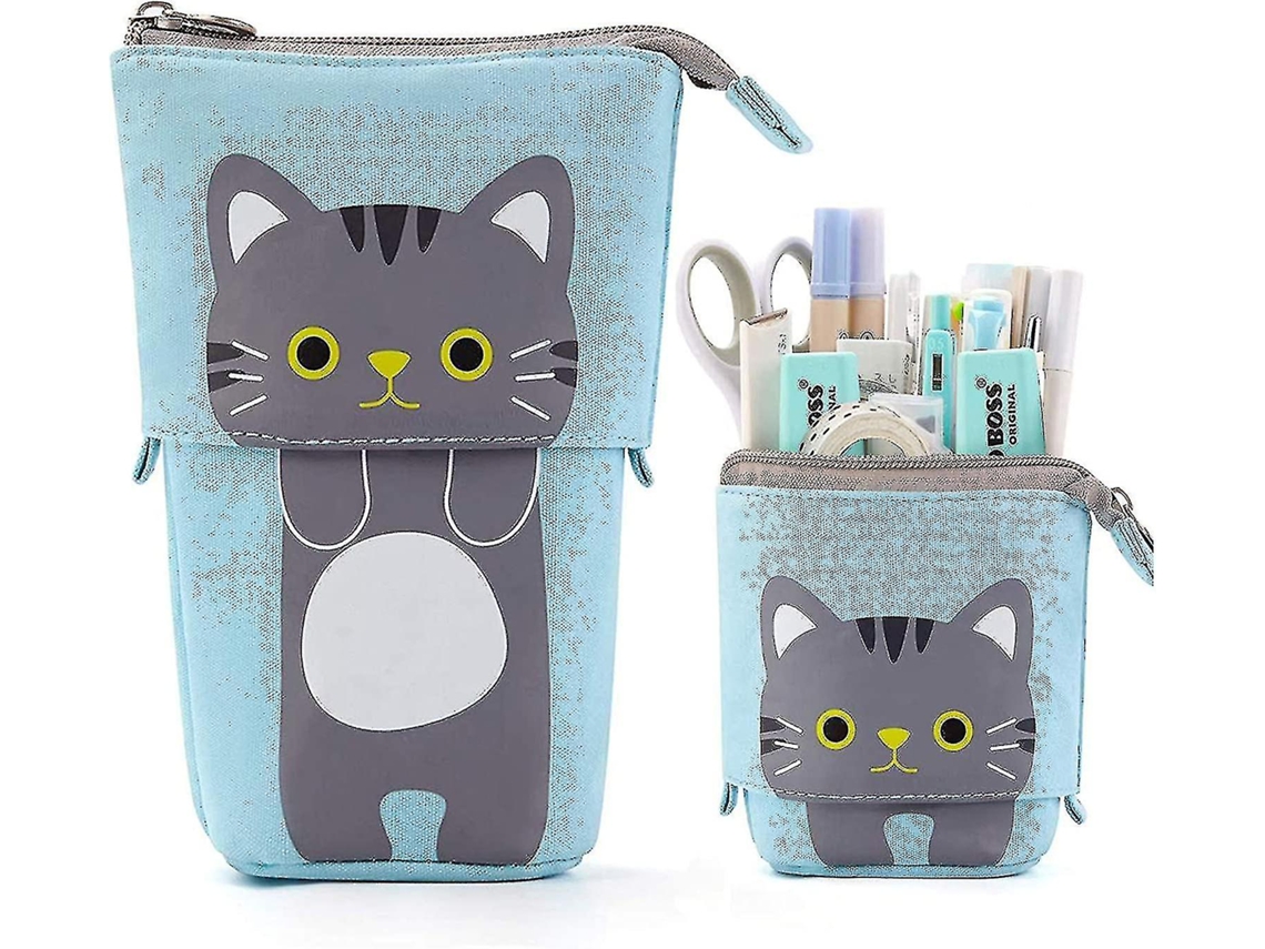 Estuche para lápices, Estuche para lápices vertical con diseño de gato H Chennnls