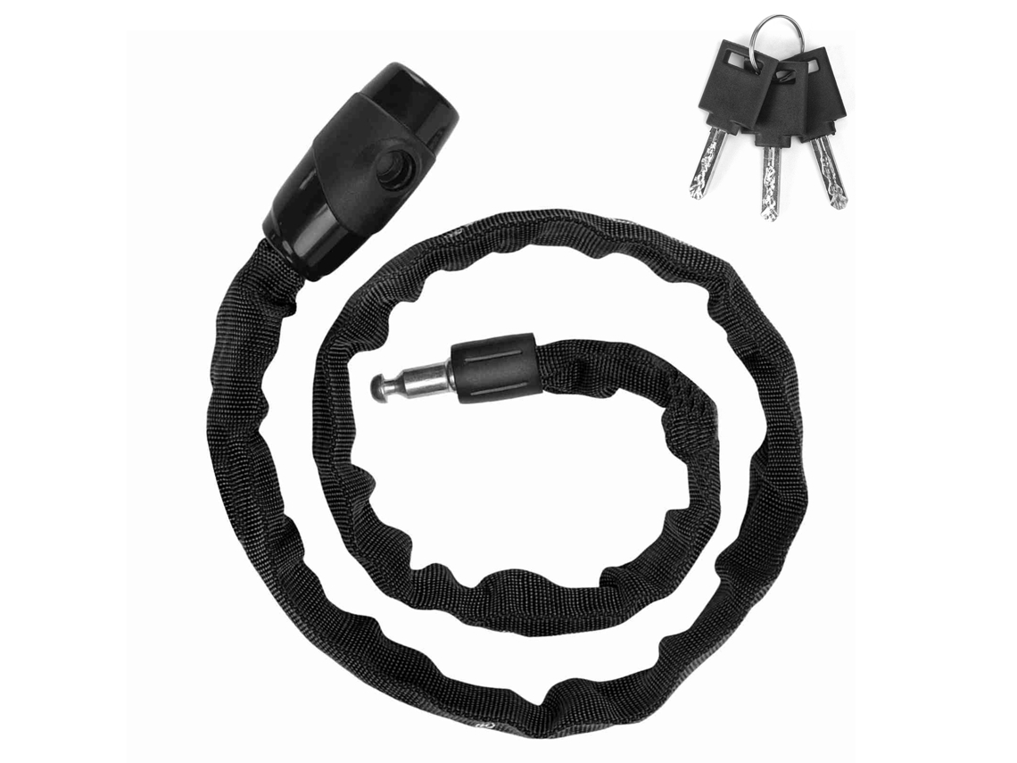 Candado De Seguridad Antirrobo Para Bicicleta Con Llave, Cadena Espiral De Acero Endurecido, 97 Cm.