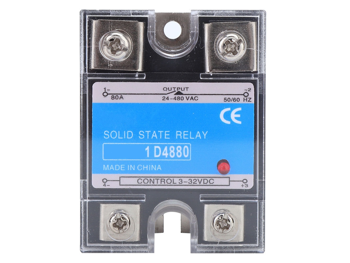 Relé De Estado Sólido Ssr Berm-1d 4880 Entrada 3-32vdc Carga 24-480vac Equipo Eléctrico