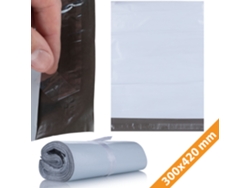Sobre de plástico para envíos, 300 x 420 mm – 100 unidades | LDPE resistente | Seguro y discreto