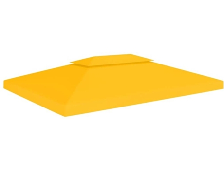 vidaXL Toldo de cenador 2 niveles 310 g/m² 4x3 m amarillo