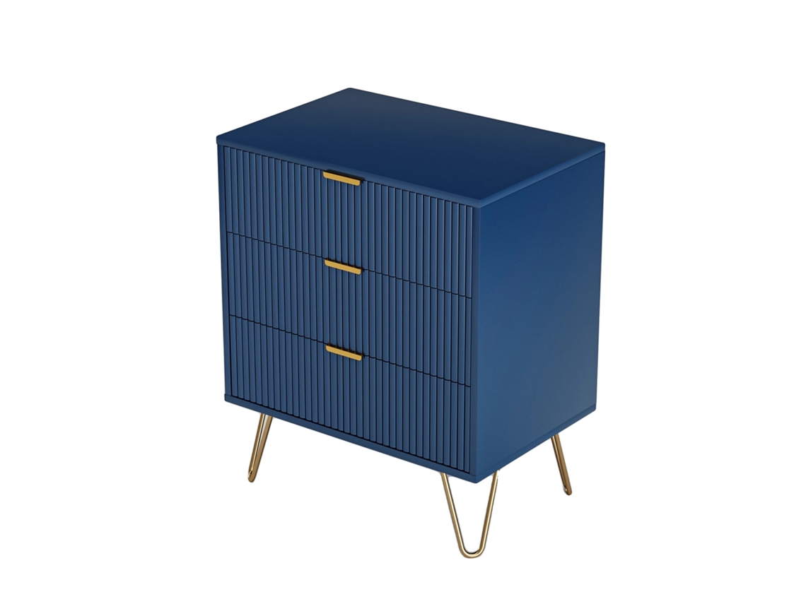 Mueble para salón, amplio espacio de almacenamiento, estética moderna, azul oscuro B