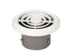 Rejilla de ventilación redonda ajustable de 75 mm para interior