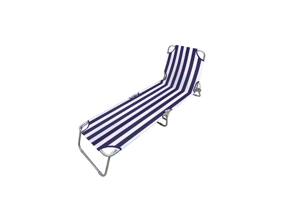 Tumbona Marbueno Rayas Azul Blanco 187 x 24 x 55 cm