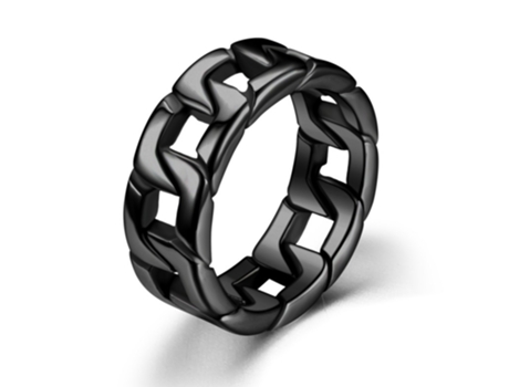 Anillo De Acero De Titanio Para Hombre - Negro - Us 10# Anillo De Acero De Titanio Para Hombre - Negro - Us 10# JEIIBRZUI