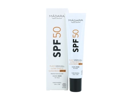 Mádara - Protetor Solar Ultra-Shield SPF50 com Células-Tronco Vegetais 40 ml de creme