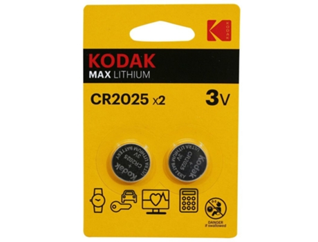 Juego de 2 pilas de botón P2R CR2025 Lithum Kodak
