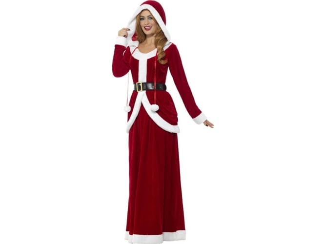 Disfraz de Mujer DISFRAZZES Mamá Noel Con Chaqueta Larga (Talla: S)