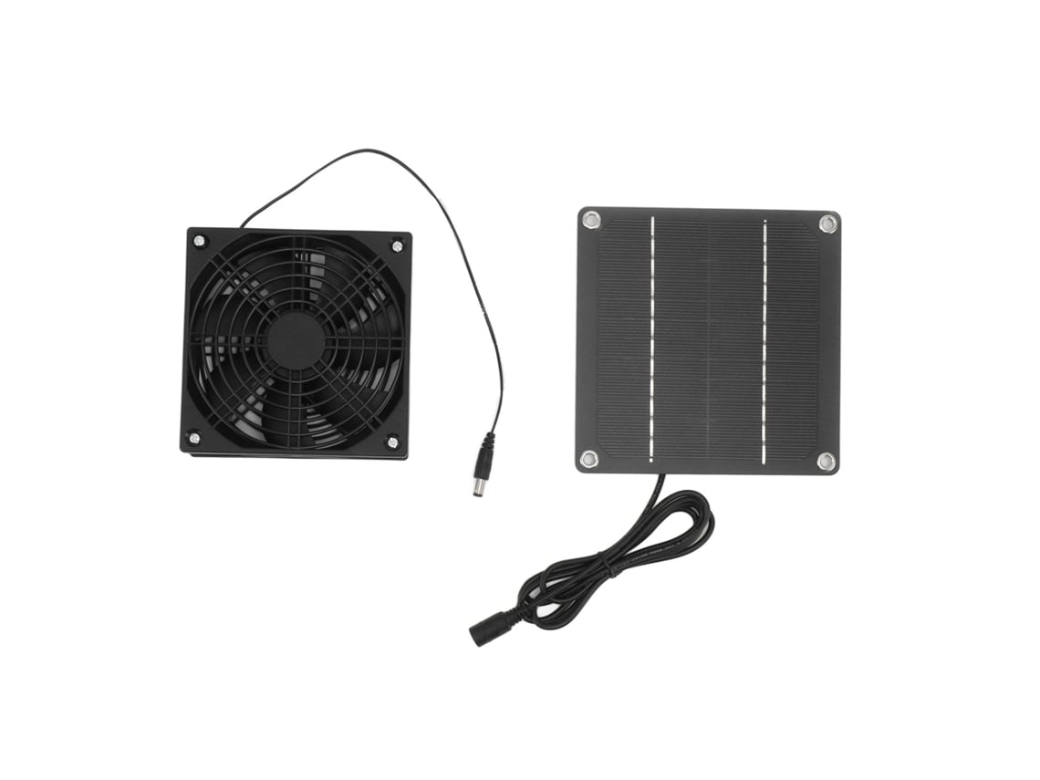 Conjunto De Ventilador Solar Con Panel De Silicio Monocristalino De 2200 Rpm Para Invernaderos Y Hogares.