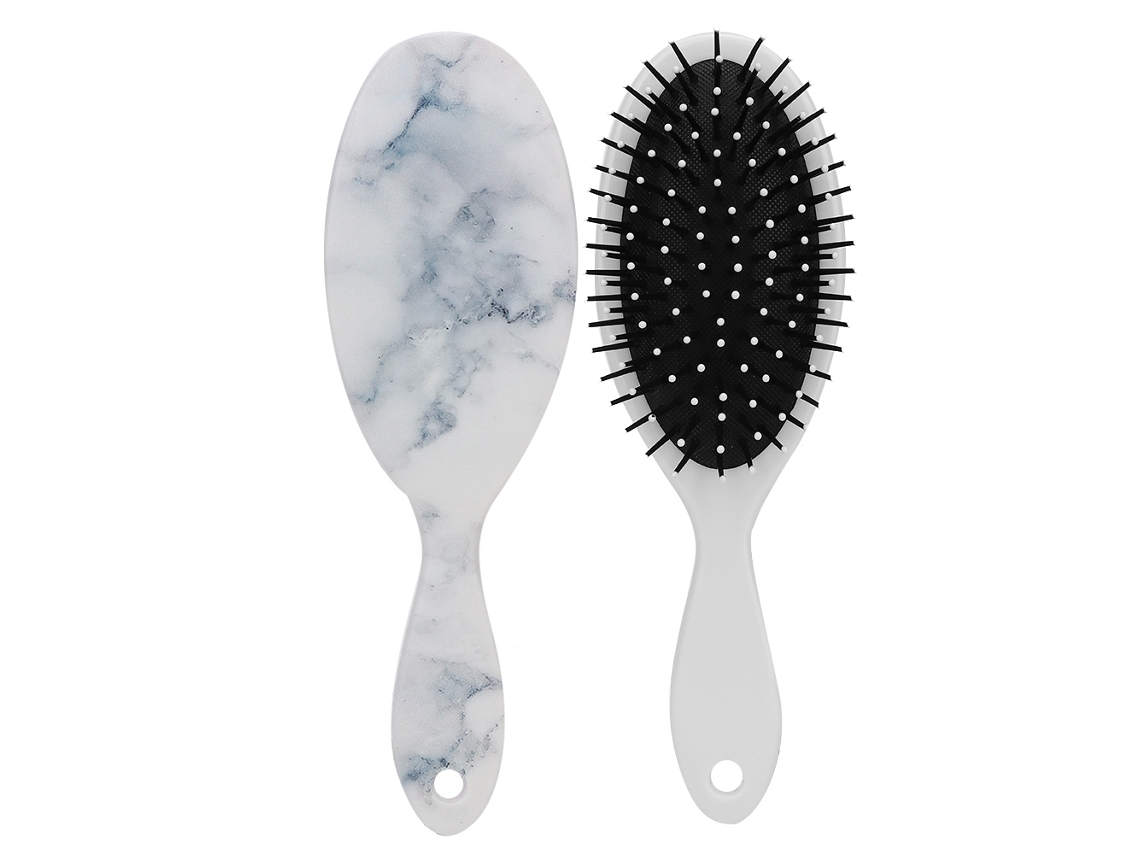 Peine Antiestático Profesional Con Masajeador Jaspeado Para Cabello Rizado O Liso.