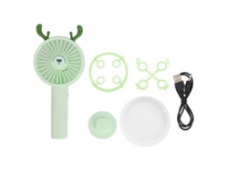 Ventilador de burbujas USB portátil para niños, para uso en exteriores, verde.