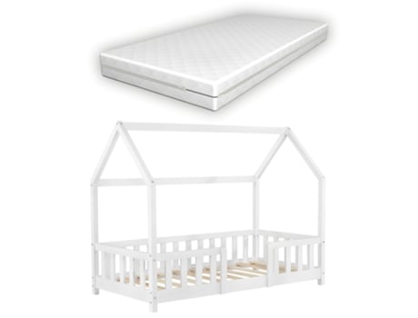Estructura de Cama Infantil [EN.CASA] (Blanco - Madera - 70 x 140 cm)