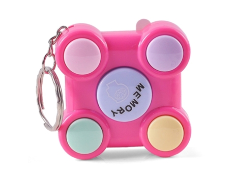 Forma de Gamepad Colorido Portátil, Laberinto de Memoria, Juguete de Gadget de Cubo Rosa Roja