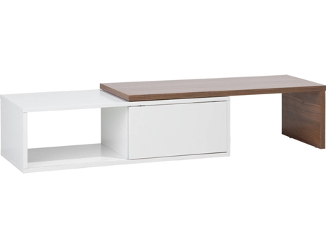 Mueble TV de madera oscura/blanco BELIANI Yonkers