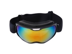 Gafas de esquí para niños, resistentes al viento, de doble capa y antivaho, para esquí y snowboard (negras)