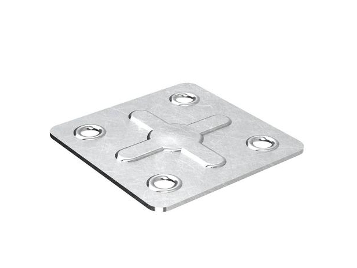 Placa cuadrada 40-40 zincada 0,7mm 2230
