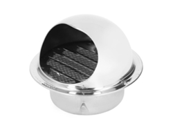 Rejilla de ventilación redonda de acero inoxidable de 150 mm con malla fina.