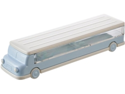 Estojo Duplo De Plástico Nuobesty Com Design De Ônibus Escolar, Grande Capacidade Para Materiais Escolares.