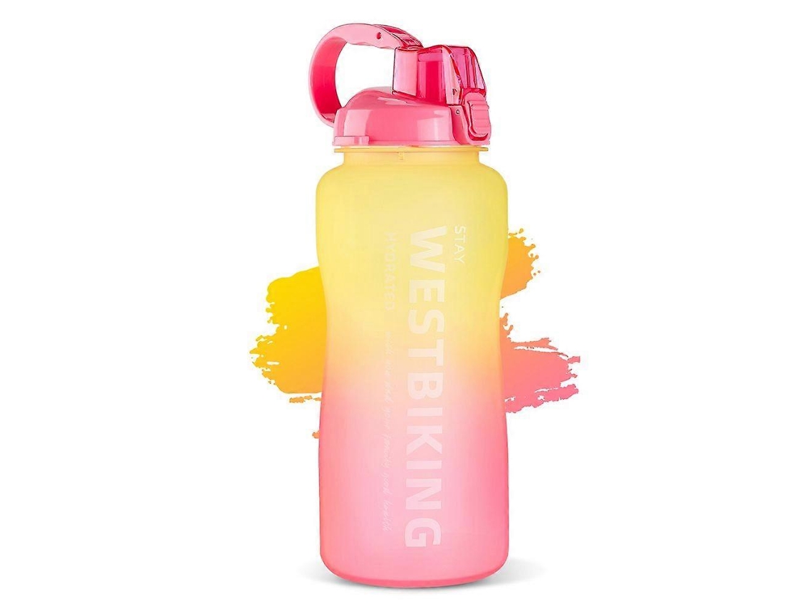 Botella De Agua Deportiva Con Pajita Para Camping, Senderismo, Ejercicio Al Aire Libre, Botella De Plástico De Gran Capacidad Rosewell