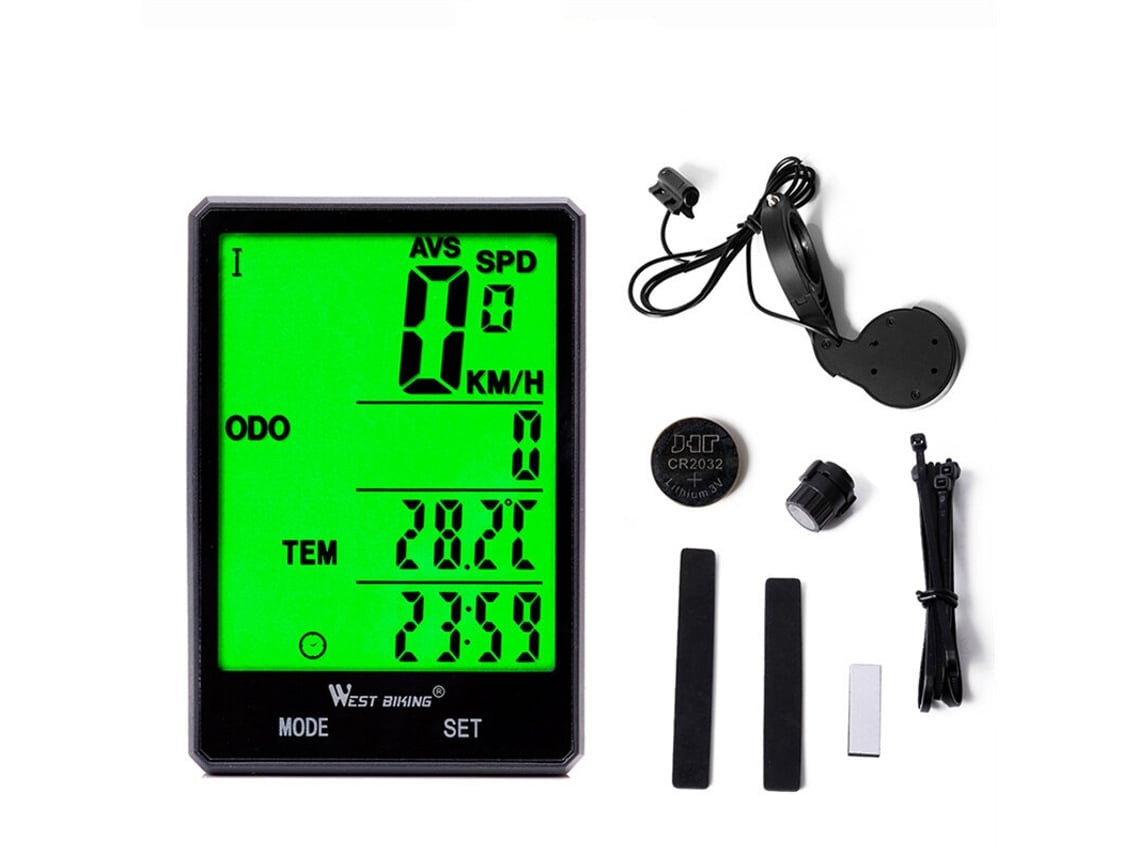 West Biking Computador Bicicleta Com Fio Preto Tela 2.8'' Retroiluminação Lcd À Prova D'água Velocímetro Odômetro Cronômetro Ciclismo Montanha Estrada