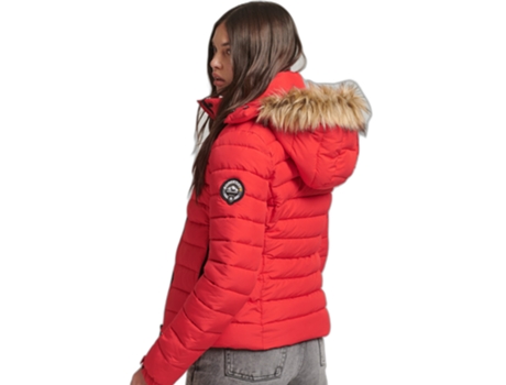 Abrigo para Mujer SUPERDRY (XS - Poliéster - Rojo)